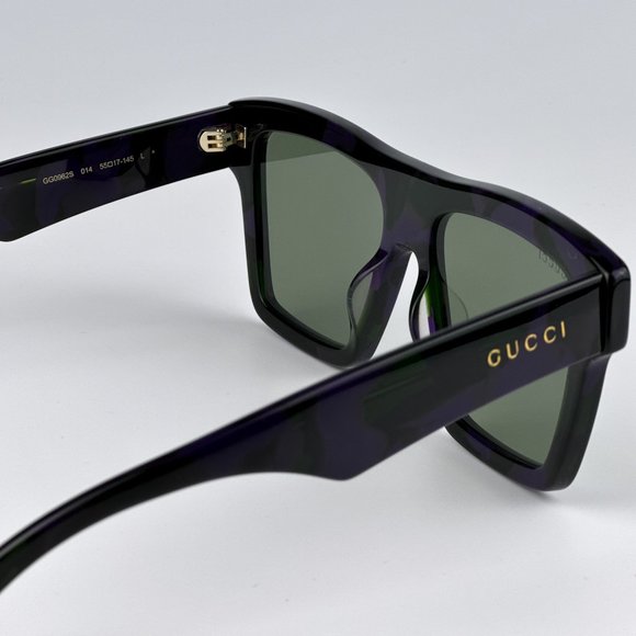 Gucci GG0962S 014 Sunglasses Havana Green Square Unisex GG 0926S - Picture 10 of 11